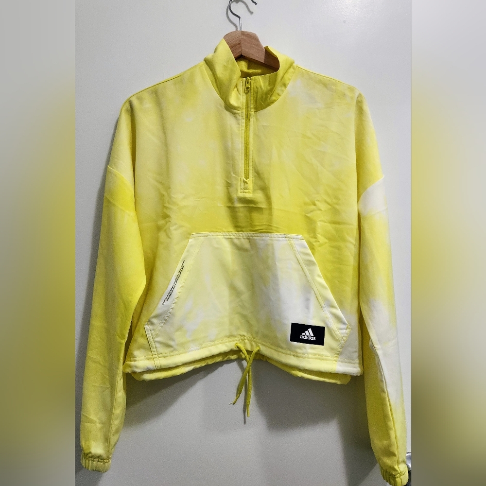 Adidas Cropped Windbreaker - Yellow Tie-Dye - Medium‎ - Picture 4 of 10